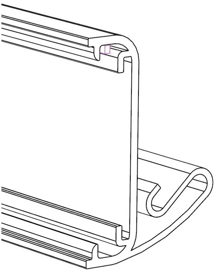 Заглушка рельсы, общий вид