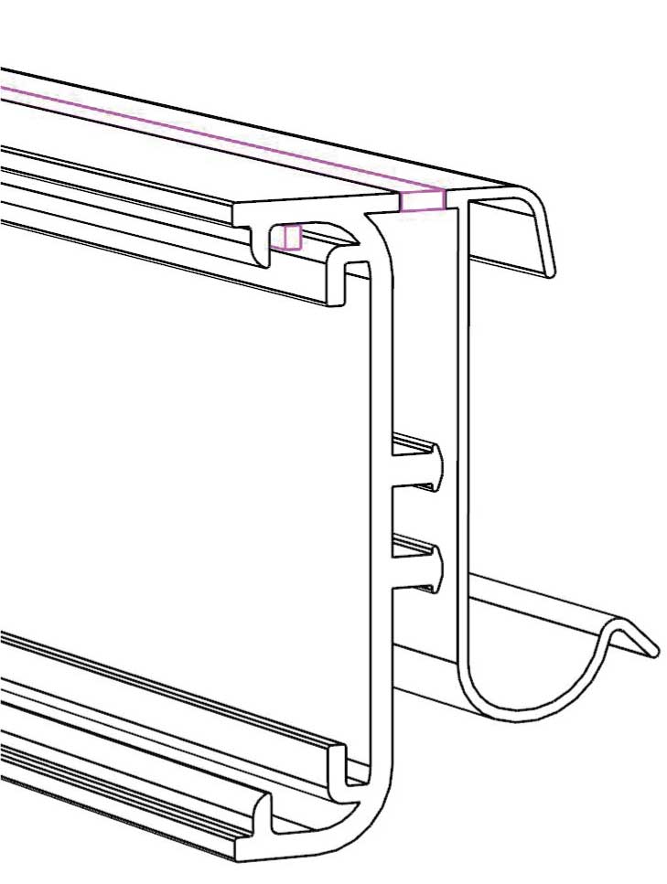 Заглушка рельсы, общий вид